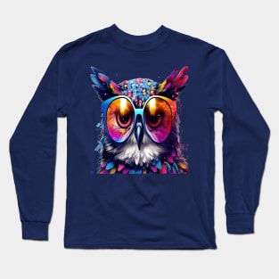 owl Mandala Animal Ilustration Long Sleeve T-Shirt